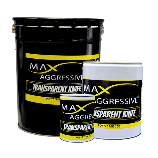 Max Aggressive Transparent Polyester Adhesive Knife Grade