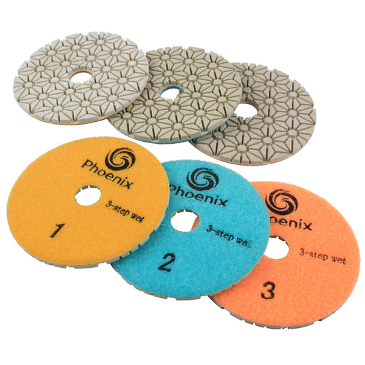 Premium Star 4" -  3 Step Wet Polishing Pads